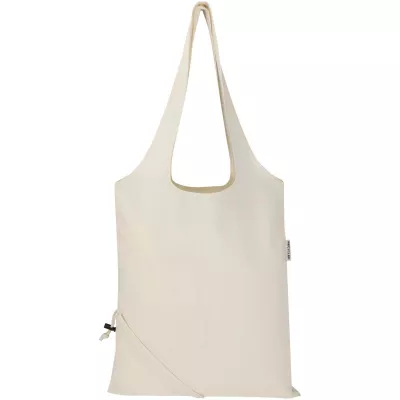 Madras Blend - torba na zakupy, wykonana z recyklingowanej baweły o gramaturze 140 g/m² posiadającej certyfikat GRS, składana - Piasek pustyni (12080506)