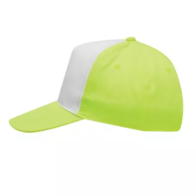5 segmentowa czapka SHINY - biały, żółty (56-0701801)