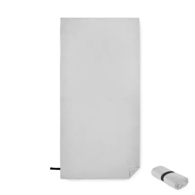 Ręcznik plażowy z mikrofibry 80x160 cm 200 g/m² WAXOFF - Szary (MO2583-07)