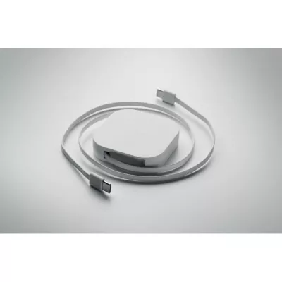 Kabel zwijany USB-C 100W LINEA 100 - Bialy (MO2924-06)