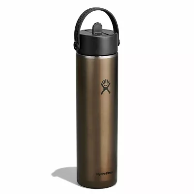710 ML LIGHTWEIGHT WIDE FLEX STRAW CAP QUARTZ - Obsidian (LW24LWFS080)