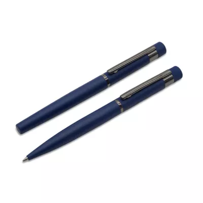 Zestaw piśmienniczy Softis - granatowy (R02338.42)