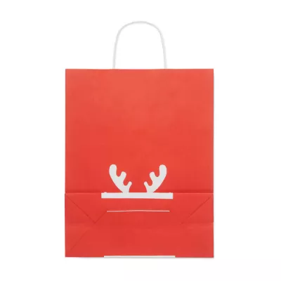 Torba świąteczna papierowa duża 90 g/m² BAO LARGE - Czerwony (CX1566-05)