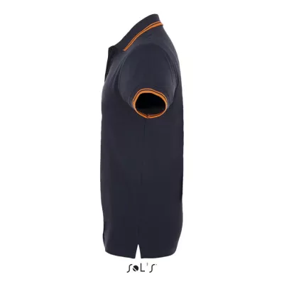 Koszulka polo męska bawełniana 200 g/m² Sol's PASADENA - French Navy/Neon Orange (S00577-FO)