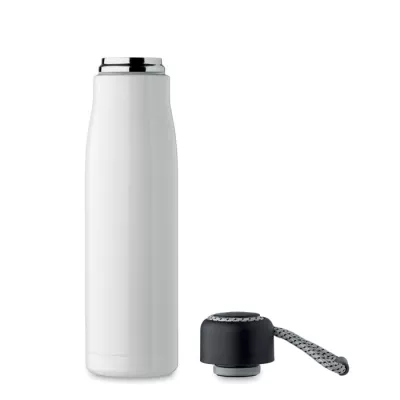 Butelka termiczna z uchwytem sznurkowym 500 ml CORDLE - Bialy (MO2413-06)