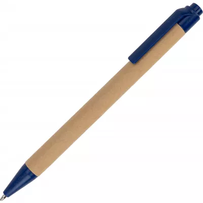 Notatnik A5 z czystymi stronami i długopisem z materiałów z recyklingu CHLOE - niebieski (2377604)