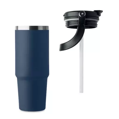 Kubek termiczny ze słomką ze stali 850 ml SUMA HAND - Francuski Granat (MO2561-85)