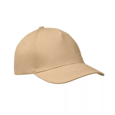 Czapka z daszkiem 5-panelowa z bawełny 160 g/m² BUZZ - Kosc Sloniowa (MO1447-53)