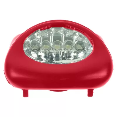 Latarka na głowę 5 LED - czerwony (V5528-05)
