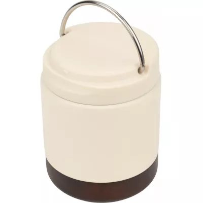 Lunch box termiczny stalowy z recyklingu PORTO CERVO MoLu 400 ml - biały (398306)