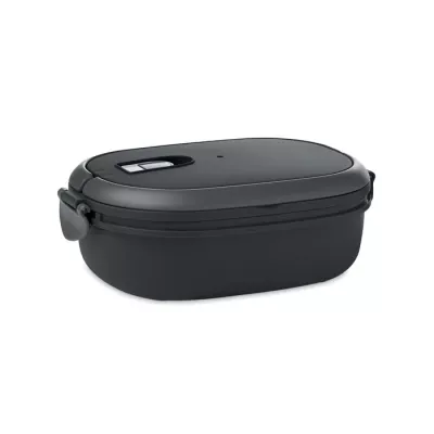 Lunchbox hermetyczny z PP 750 ml LUX LUNCH - Czarny (MO9759-03)