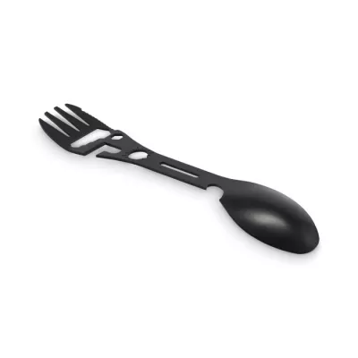 Multitool stalowy z łyżką i widelcem MUTOOL - Czarny (MO2862-03)