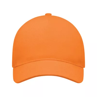 Czapka z daszkiem 5-panelowa 260 g/m² LONG BEACH SINGA - Pomaranczowy (MO6875-10)