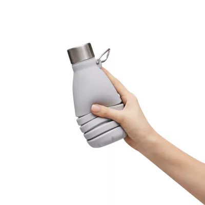 Składana butelka do picia 550 ml BIG GETS SMALL - szary (56-0603193)