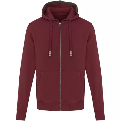 Rozpinana bluza z kapturem Arora - Głęboki bordowy (38211-DPBURGUN)