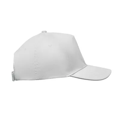 Czapka z daszkiem 5-panelowa z bawełny 180 g/m² SUNNY - Bialy (MO2345-06)
