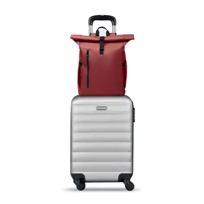 Plecak rolltop na laptop RPET 600D BANGKOK ROLL - Burgund (MO2643-02)