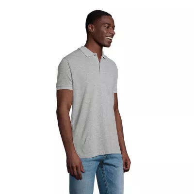 Polo męskie organiczne 170 g/m² Sol's PLANET MEN - Szary Melanż 2 (S03566-GY)