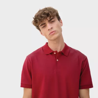 Koszulka polo męska z czesanej bawełny Sol's PACIFIC - Folk Red Twin (S04439-FR)