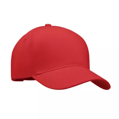 Czapka z daszkiem 5-panelowa 260 g/m² LONG BEACH SINGA - Czerwony (MO6875-05)