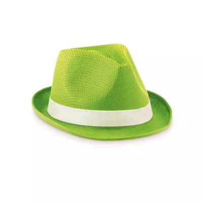 Kapelusz z poliestrowej słomki z opaską WOOGIE - Limonka (MO9342-48)