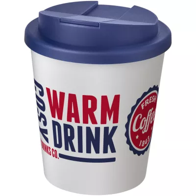 Americano Espresso® 250 ml tumbler with spill-proof lid - Biały-Niebieski (21069901)