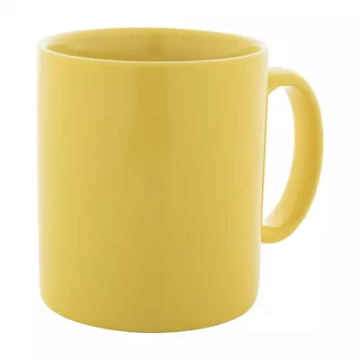 Kolomu kolorowy ceramiczny kubek - żółty (AP800117-02)