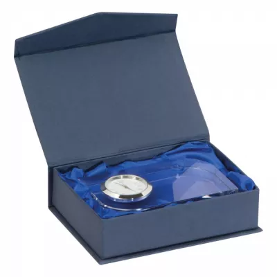 Szklany blok z zegarem GERALD - przeźroczysty (2750366)