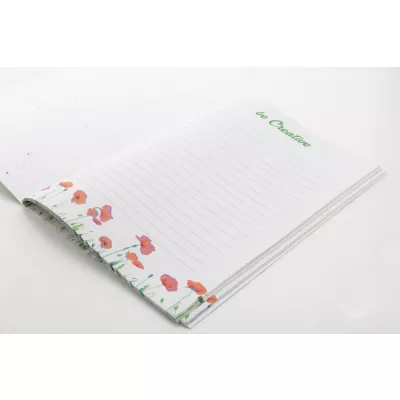 CreaNote Plus A5 Seed niestandardowy notatnik z papieru nasiennego - biały (AP716882)