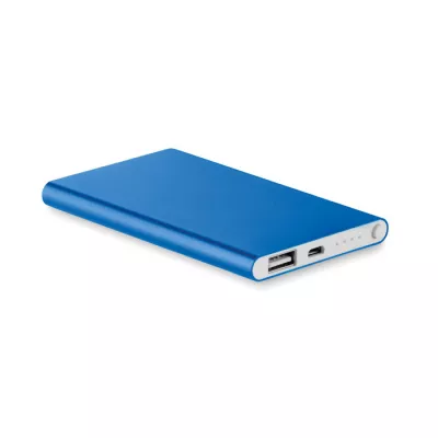 Powerbank płaski aluminiowy 4000 mAh POWERFLAT - Niebieski (MO8735-37)