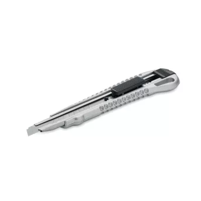 Nóż wysuwany z aluminium z 13 ostrzami TRACTA - Srebrny (MO2138-14)