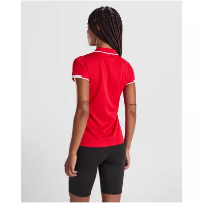 Tamil sportowa koszulka damska polo z krótkim rękawem - Biały-Navy Blue (R0409-NAVYBLUE-WHITE)