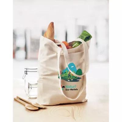 Torba bawełniana na zakupy 270 g/m² RASSA - Bezowy (MO6159-13)