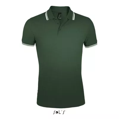 Koszulka polo męska bawełniana 200 g/m² Sol's PASADENA - Forest Green/White (S00577-FE)