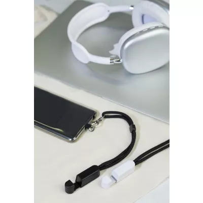 CuffStand Opaska na nadgarstek z uchwytem na telefon komórkowy RPET - czarny (AP800804-10)