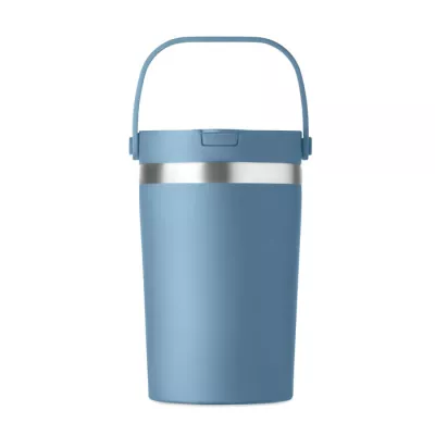Kubek termiczny ze słomką i paskiem 350 ml COZYCUP - Petrol (MO2922-20)