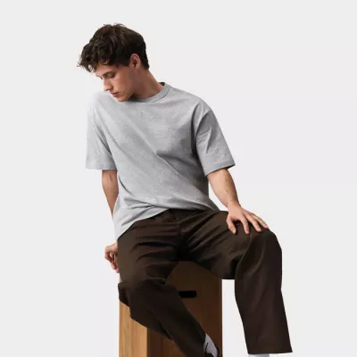 Koszulka męska oversize 180 g/m² Sol's BOXY MEN - Jasnoszary Melanż (S03806-DH)