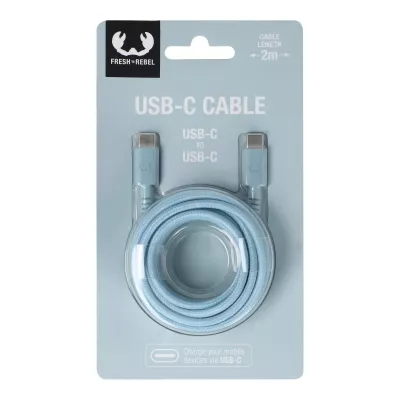 2UCC200 | Kabel Fresh 'Rebel USB-C do USB-C 2,0 m - pastelowoniebieski (LT49409-N0016)