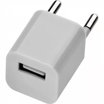 Zestaw podróżny power bank 2200 mAh i wtyczki JUSTIN - biały (2008106)