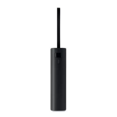Powerbank aluminiowy 5000 mAh z kablem USB-C POWERTUBE - Czarny (MO3144-03)