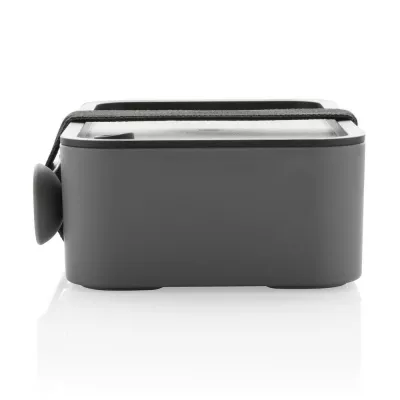 Pudełko śniadaniowe 1,2 L RPP, łyżkowidelec - grey (P269.052)