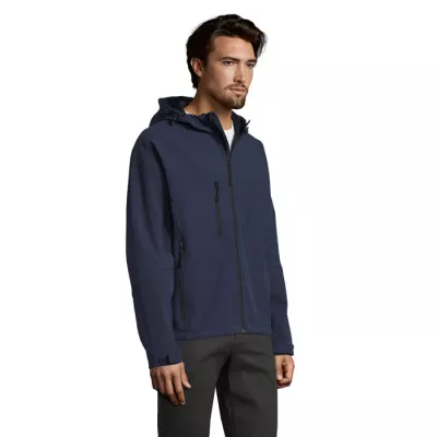 Softshell męski z kapturem 340 g/m² Sol's REPLAY MEN - French Navy (S46602-FN)