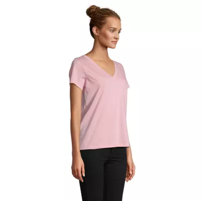 Koszulka damska V-neck Sol's REGENT V WOMEN - Cukierowy Róż (S04766-AX)