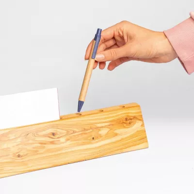 Długopis z tektury z recyklingu ROY - niebieski (1039704)