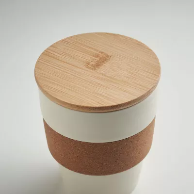 Kubek z PP z korkową opaską 300 ml GALAO - Bezowy (MO6981-13)