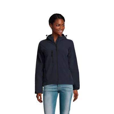 Softshell z kapturem 340 g/m² Sol's REPLAY WOMEN - French Navy (S46802-FN)