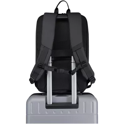 SMART plecak na laptopa 15” wykonany z materiałów z recyklingu (certyfikat GRS), o pojemności 18 litrów - Czarny (13015390)