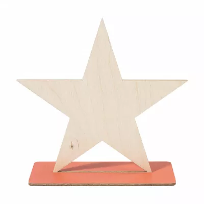 Wlobor personalizowane drewniane trofeum, gwiazda - naturalny-a (AP715068-A)