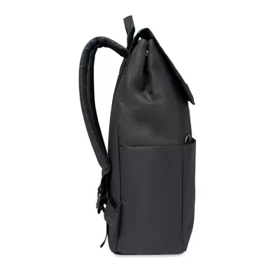 Plecak na laptop 15" z RPET z zatrzaskiem DAEGU LAP - Czarny (MO6464-03)