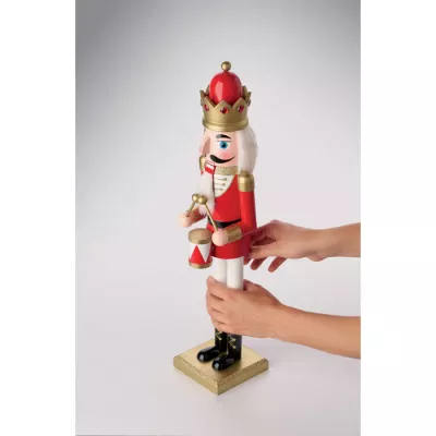 Dziadek do orzechów drewniany duży 50 cm SUPER JOLY - Czerwony (CX1591-05)